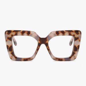 NEW Black Spotted Thick Oversize Fashion Glasses